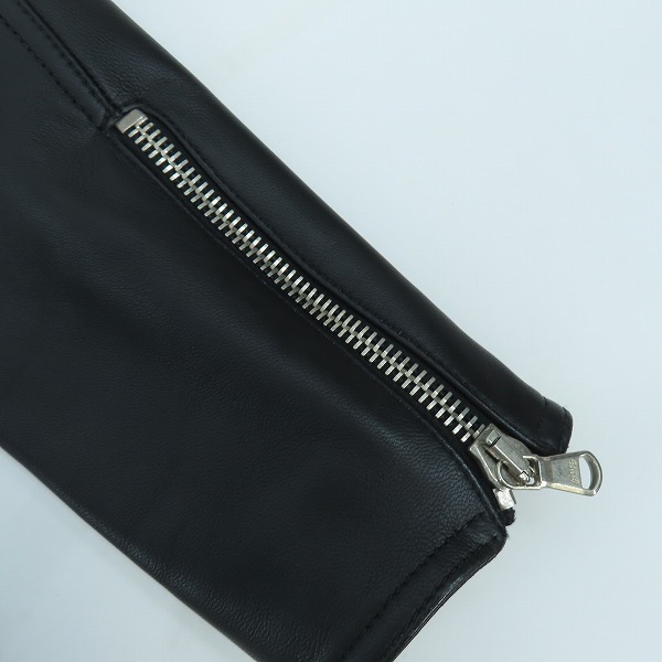 実際に弊社で買取させて頂いたDENIM×TOMORROWLAND/デニム×トゥモローランド カウレザー ダブルライダースジャケット 46の画像 4枚目