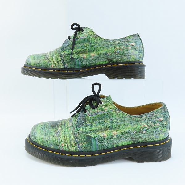 実際に弊社で買取させて頂いたDr.Martens/ドクターマーチン The NATIONAL GALLERY 1461 TNG LILY POND 緑 27930102/UK8の画像 3枚目
