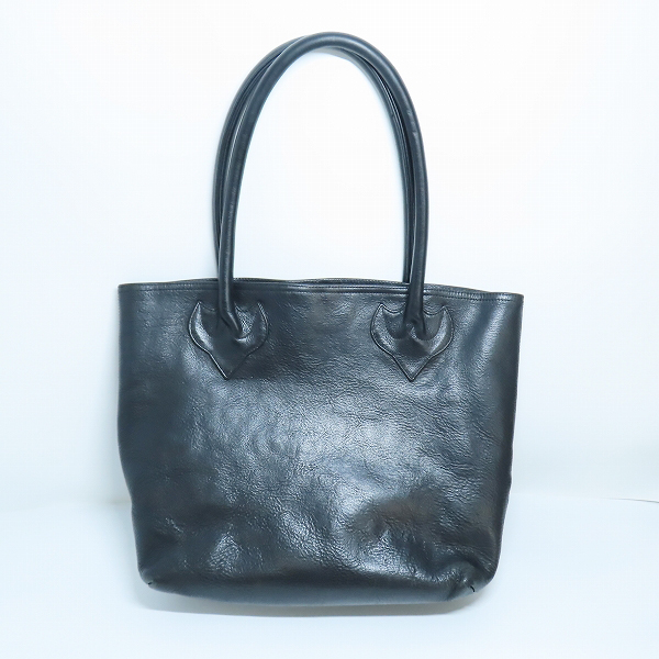 実際に弊社で買取させて頂いたCHROME HEARTS/クロムハーツ クロスパッチ レザーFSトートバッグ ブラックの画像 1枚目