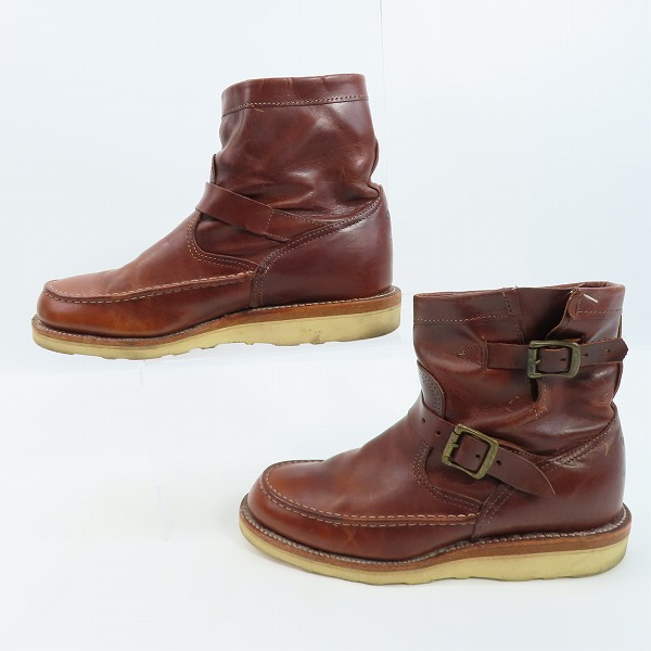 実際に弊社で買取させて頂いたCHIPPEWA/チペワ モックトゥ レザー エンジニアブーツ 97876/7.5Eの画像 3枚目