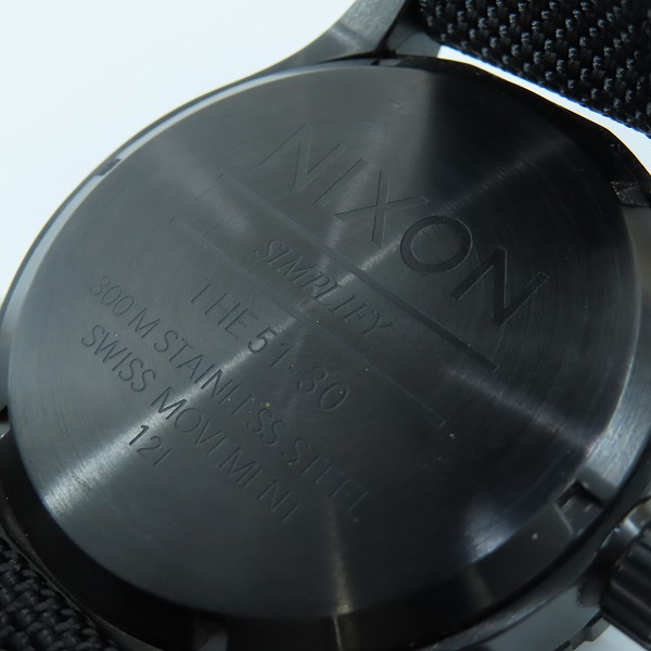 実際に弊社で買取させて頂いたNIXON/ニクソン 腕時計/ウォッチ THE 51-30 ALL BLACK【動作未確認】の画像 3枚目
