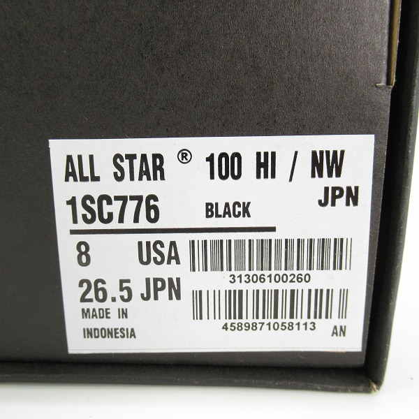 実際に弊社で買取させて頂いたCONVERSE×nonnative×WACKO MARIA/コンバース×ノンネイティブ×ワコマリア オールスター100/1SC776 /26.5の画像 9枚目