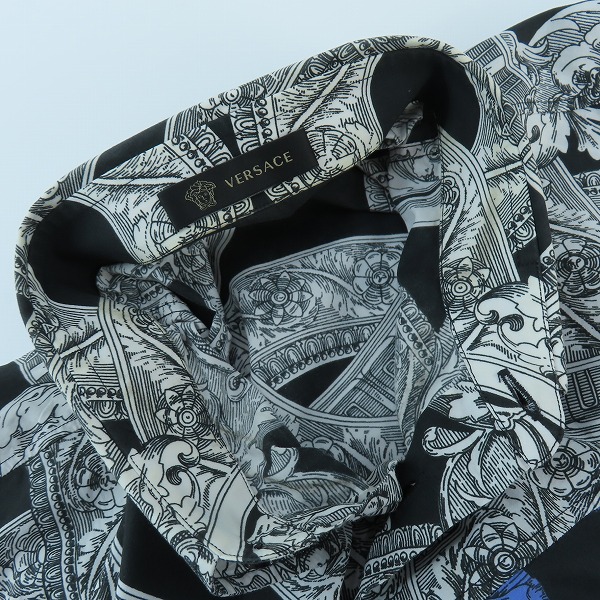 実際に弊社で買取させて頂いた【JPタグ】VERSACE/ヴェルサーチ バロッコ柄/総柄 マルチカラー 半袖シャツ A79246 A224448 PEVO/18 Size/41の画像 6枚目