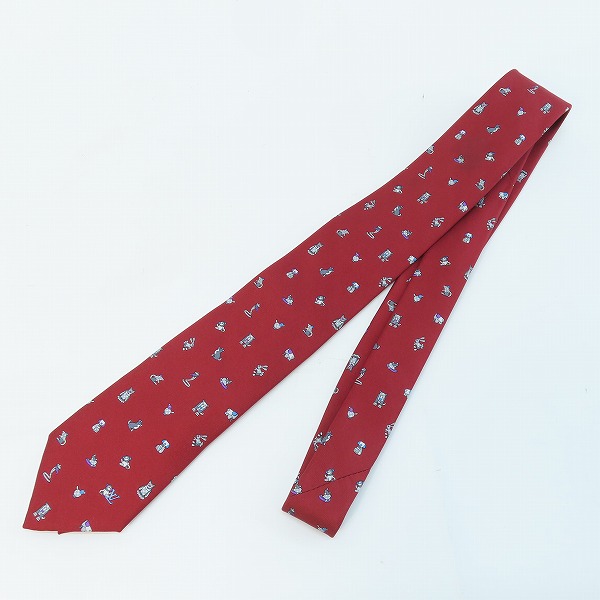 実際に弊社で買取させて頂いたLOUIS VUITTON/ルイヴィトン アニマル柄 ネクタイ/レッド系