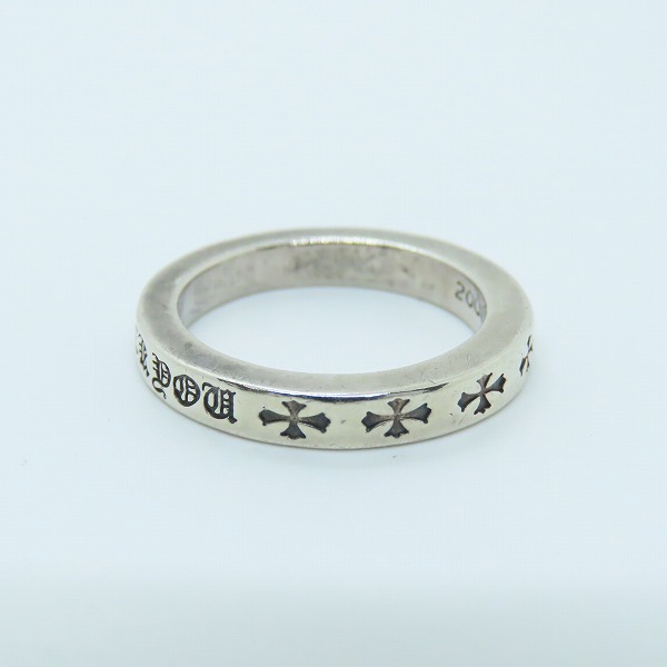 実際に弊社で買取させて頂いた【ギャラ付】CHROME HEARTS/クロムハーツ 3mm スペーサーリング FUCK YOU ｗ/1ダイヤ/16号の画像 2枚目