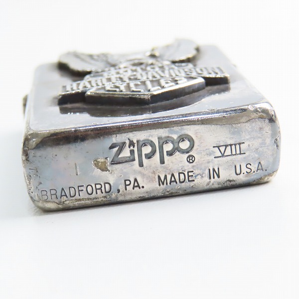 実際に弊社で買取させて頂いたZIPPO/ジッポー HARLEY DAVIDSON/ハーレーダビッドソン メタル貼り 1992年製の画像 3枚目