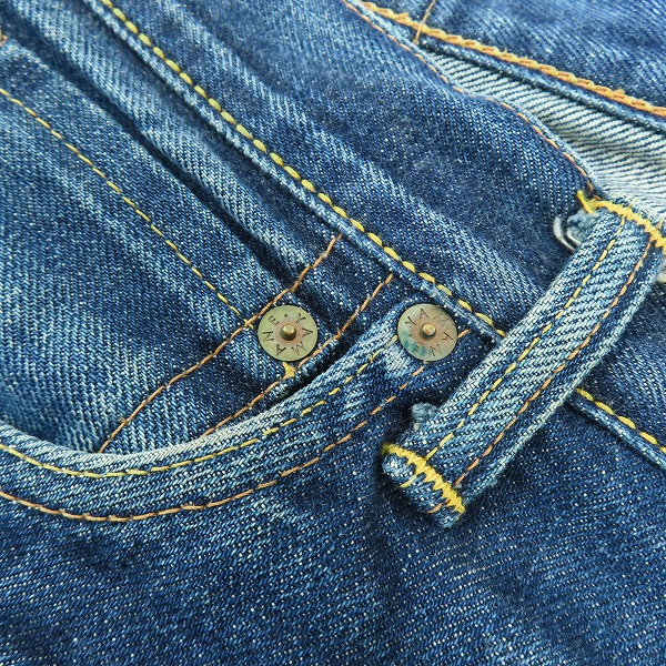 実際に弊社で買取させて頂いたEVIS/エヴィス/エビス No 2/LOT 2001 カモメプリント デニムパンツ/ジーンズ/31×35の画像 6枚目