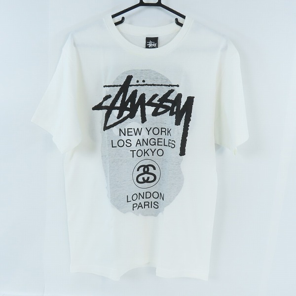 実際に弊社で買取させて頂いたA BATHING APE×STUSSY/アベイシングエイプ×ステューシー コラボ WORLD TOUR TEE Tシャツ M 
