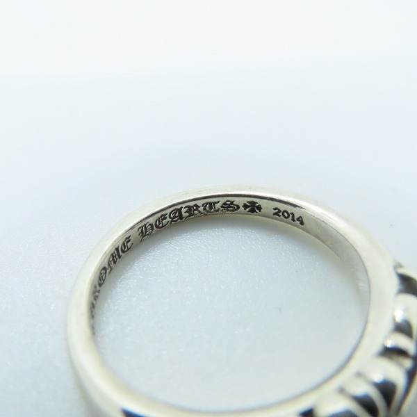 実際に弊社で買取させて頂いた【インボイス】CHROME HEARTS/クロムハーツ BABYCLSC/ ベイビークラシック フローラルクロス リング 19号の画像 7枚目