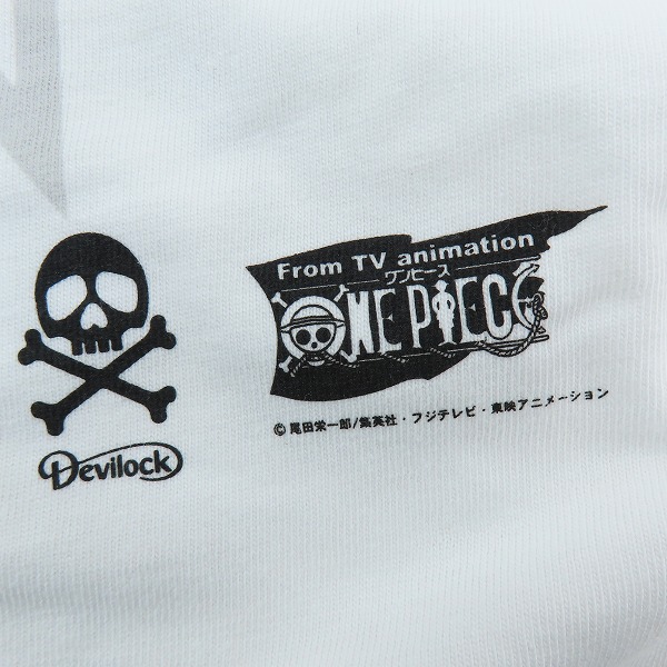 実際に弊社で買取させて頂いたDEVILOCK×ONE PIECE/デビロック×ワンピース コラボ プリント Tシャツ /Mの画像 4枚目