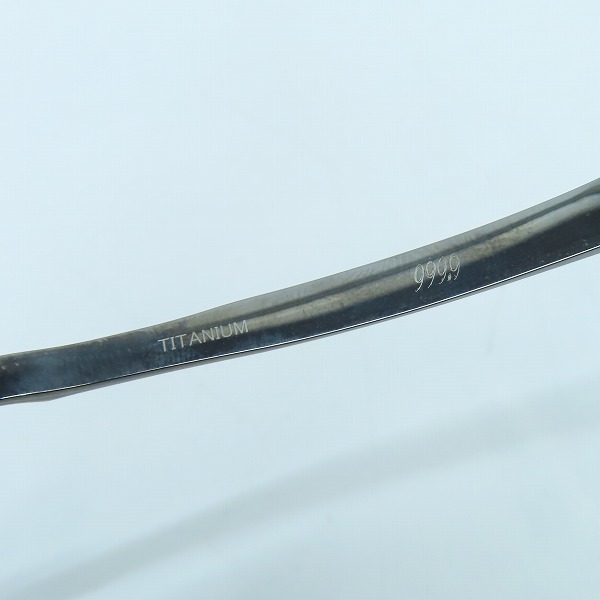 実際に弊社で買取させて頂いた999.9/フォーナインズ 眼鏡/メガネフレーム TITANIUM 度入り アイウェア M-23 Col.9012の画像 6枚目