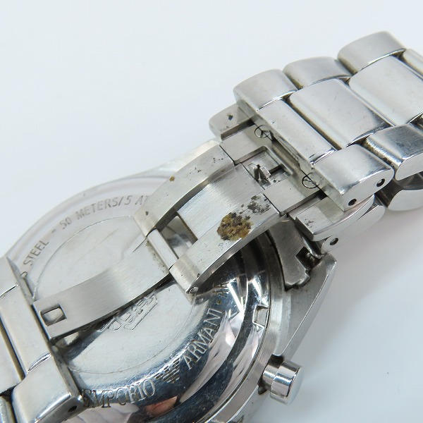 実際に弊社で買取させて頂いたEMPORIO ARMANI/エンポリオアルマーニ クロノグラ 腕時計 AR0585【動作未確認】の画像 5枚目
