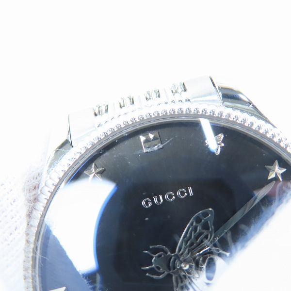 実際に弊社で買取させて頂いたGUCCI/グッチ Quartz Bee Metal Watch Silver Gタイムレス クォーツ 腕時計 YA1264154の画像 5枚目