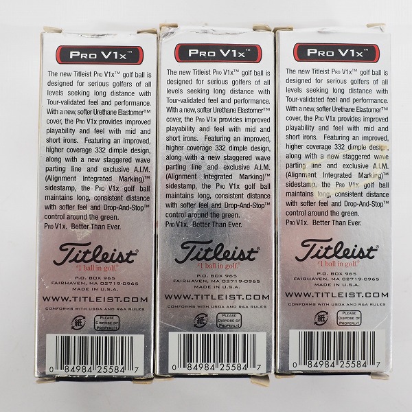 実際に弊社で買取させて頂いた【未使用/オウンネーム】Titleist/タイトリスト PRO V1x ゴルフボール ホワイト 3スリーブ の画像 2枚目