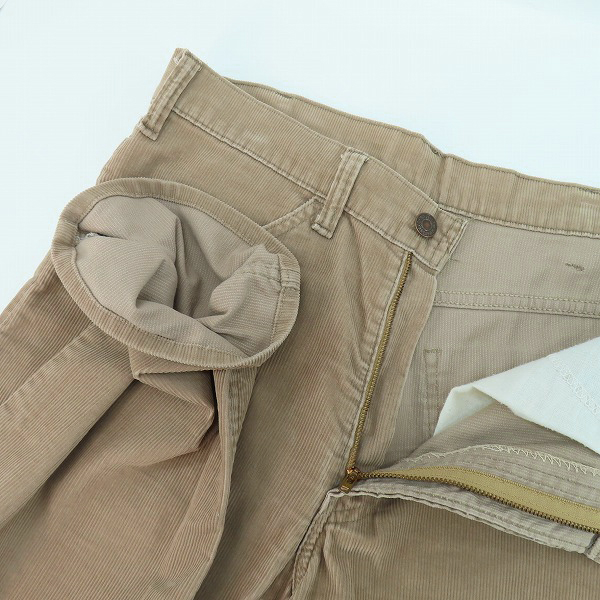 実際に弊社で買取させて頂いたLevis/リーバイス 80s ヴィンテージ 刻印536 白タブ コーデュロイパンツ ベージュ 519-1523 W32 L32の画像 2枚目