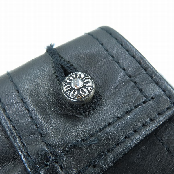 実際に弊社で買取させて頂いた【未使用】BACKLASH/バックラッシュ カーフレザー スリーブ 切替 デニムジャケット 1566-03/Lの画像 7枚目