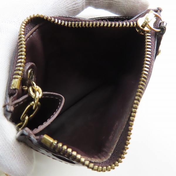 実際に弊社で買取させて頂いたLouis vuitton/ルイヴィトン ポシェットクレ 小銭入れ モノグラムヴェルニ パープル M93357の画像 4枚目