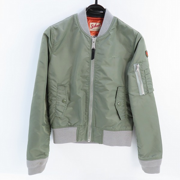 実際に弊社で買取させて頂いたSchott/ショット AMERICAN COLLEGE MA-1/フライトジャケット カーキ 3142046 /M