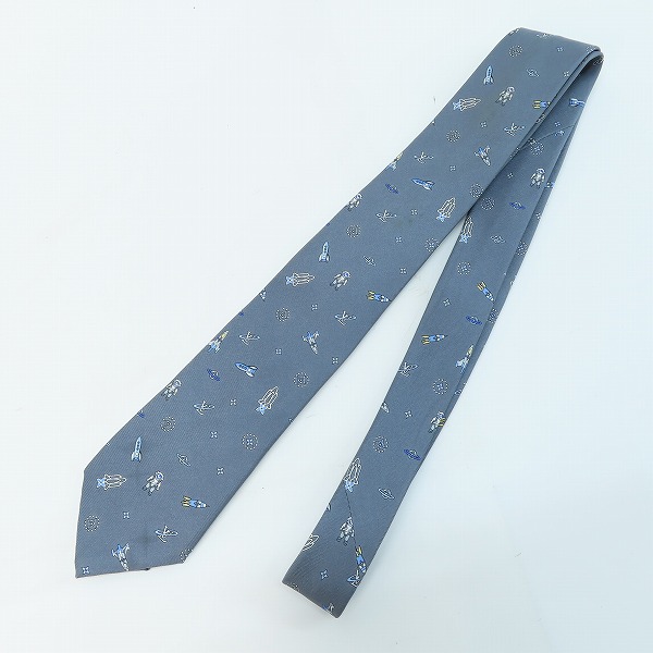 実際に弊社で買取させて頂いたLOUIS VUITTON/ルイヴィトン 宇宙飛行士/ロケット柄 クラヴァット ネクタイ M73281