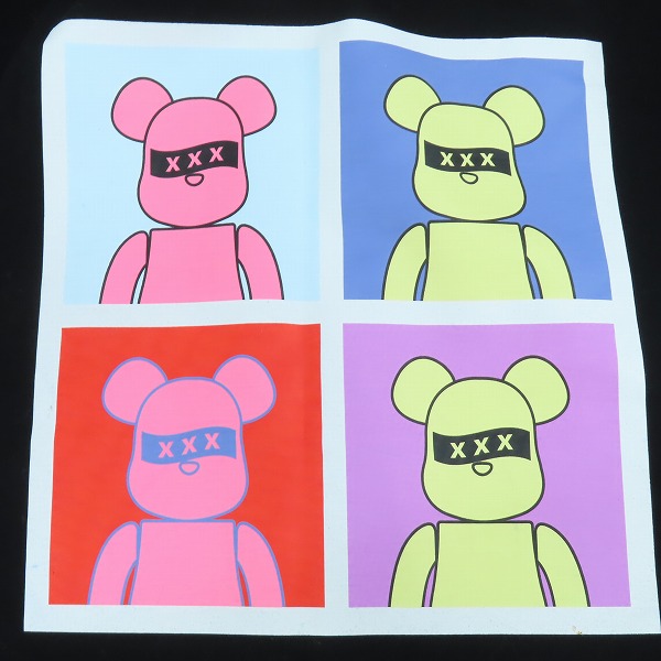 実際に弊社で買取させて頂いたGOD SELECTION XXX/ゴッドセレクション BE@RBRICK/ベアブリック MEDICOM TOY EXHIBITION 2020 IN VIRTUAL 記念Tシャツ/XLの画像 5枚目
