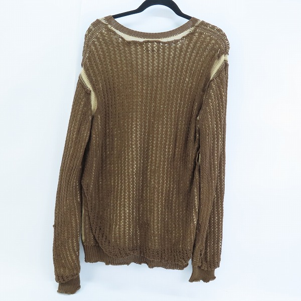 実際に弊社で買取させて頂いたNUMBER(N)INE/ナンバーナイン Vネックニット ダメージ加工/3の画像 1枚目