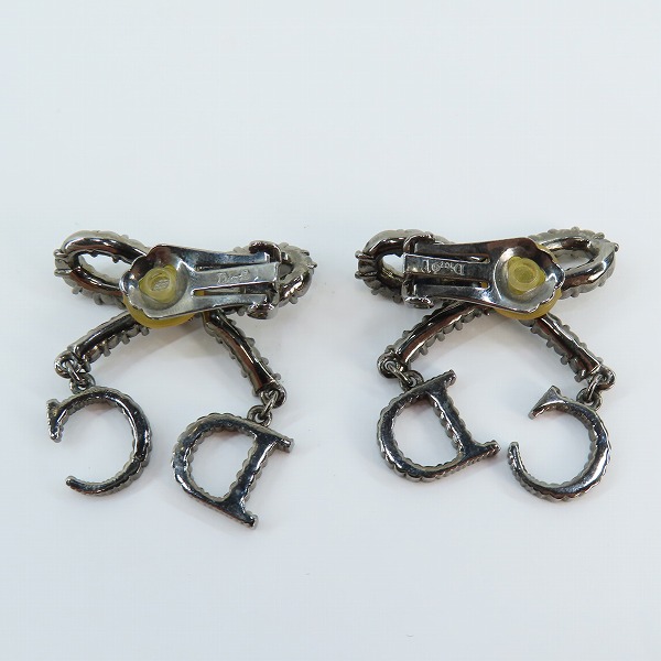 実際に弊社で買取させて頂いたChristian Dior/クリスチャンディオール リボン/ロゴ イヤリング/両耳の画像 2枚目