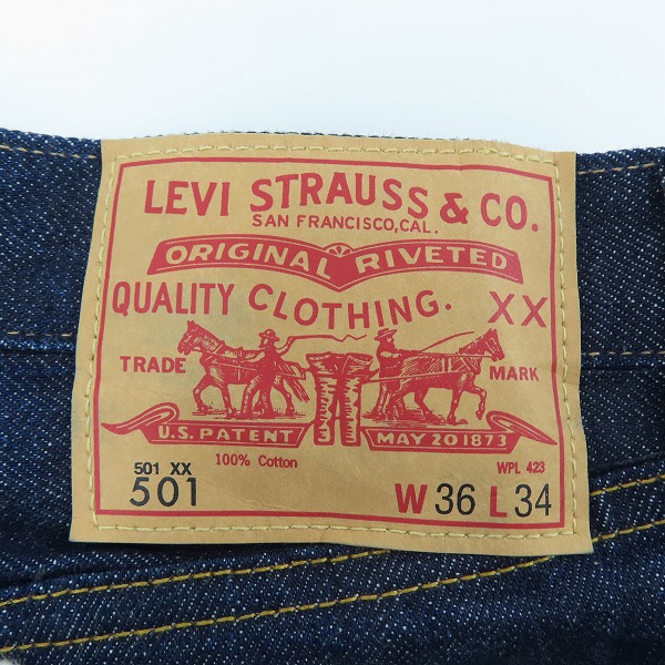 実際に弊社で買取させて頂いたLEVI S VINTAGE CLOTHING/リーバイス 501XX 1966年モデル復刻版 ジーンズ デニム/PC9-66501-0135/W36L34の画像 5枚目