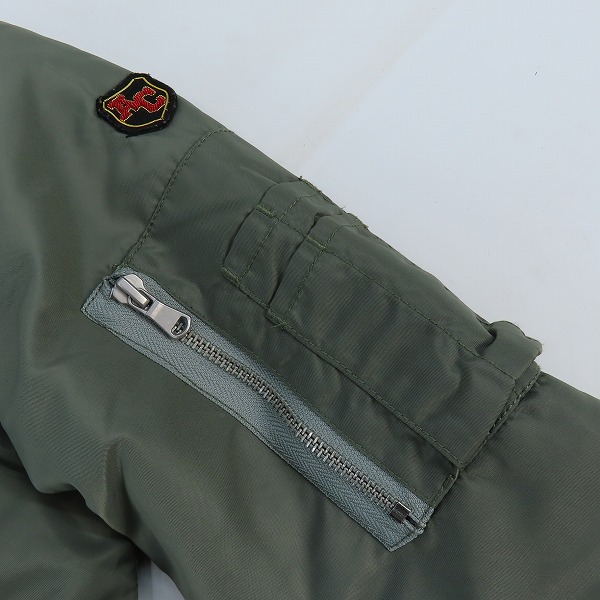 実際に弊社で買取させて頂いたSchott/ショット AMERICAN COLLEGE MA-1/フライトジャケット カーキ 3142046 /Mの画像 8枚目