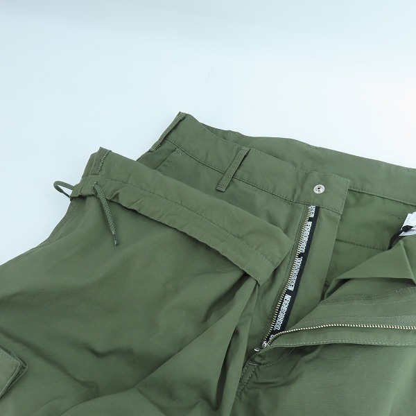 実際に弊社で買取させて頂いた【未使用】NEIGHBORHOOD/ネイバーフッド 23SS WIDE CARGO PANTS 231YTNH-PTM03 カーキー/Sの画像 2枚目
