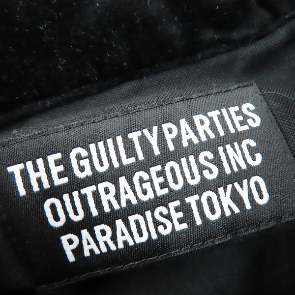 実際に弊社で買取させて頂いたWACKO MARIA/ワコマリア 23FW VELVET TRACK PANTS/ロゴ刺繍 ベロア トラック ジャケット/ジャージ/Mの画像 2枚目