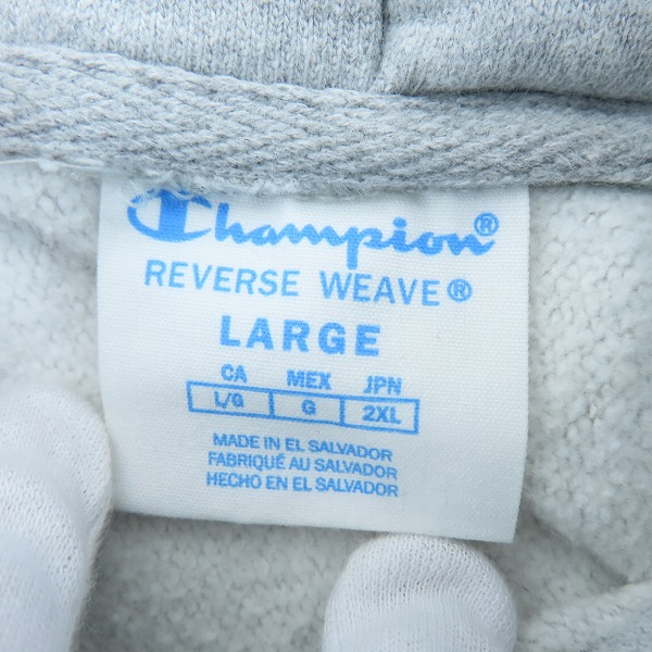 実際に弊社で買取させて頂いたChampion×MOMA/チャンピオン×モマ REVERSE WEAVE リバースウィーブ プルオーバー パーカー CS3051950/JPN：2XLの画像 2枚目