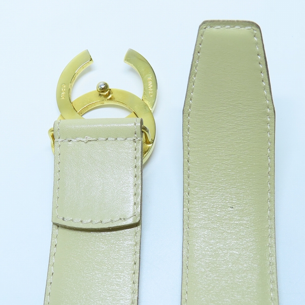 実際に弊社で買取させて頂いたCHANEL/シャネル ココマーク レザー ベルト　の画像 2枚目