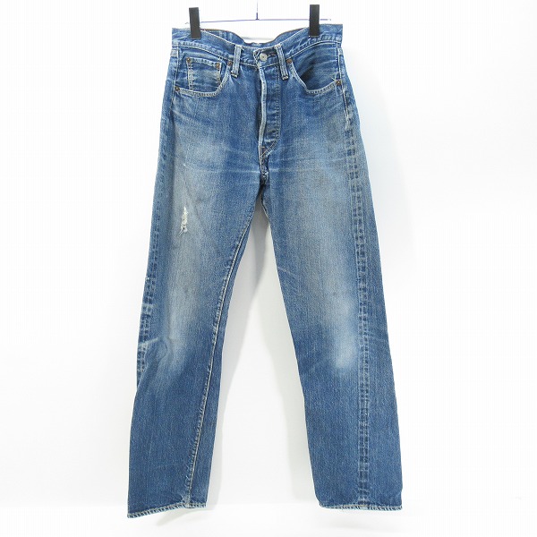 実際に弊社で買取させて頂いたLevi's/リーバイス 501 bigE 両面タブ 不均等V ボタン裏刻印 6 脚長R