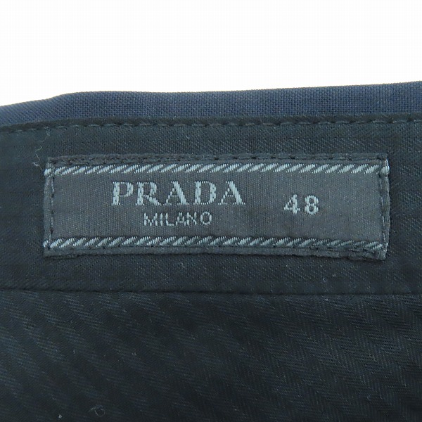 実際に弊社で買取させて頂いた【JPタグ】PRADA/プラダ ウール テーパード スラックス DNA559 S161 /48の画像 2枚目