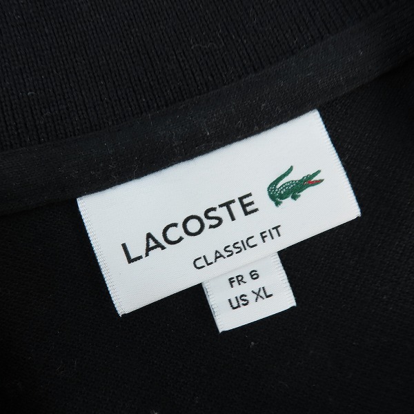 実際に弊社で買取させて頂いたLACOSTE/ラコステ 長袖ポロシャツ  L1312LJ/ブラック/6の画像 2枚目