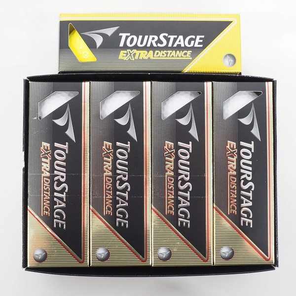実際に弊社で買取させて頂いた【未使用】ブリヂストン TOURSTAGE/ツアーステージ EXTRA DISTANCE ゴルフボール ホワイト・イエロー 計15個