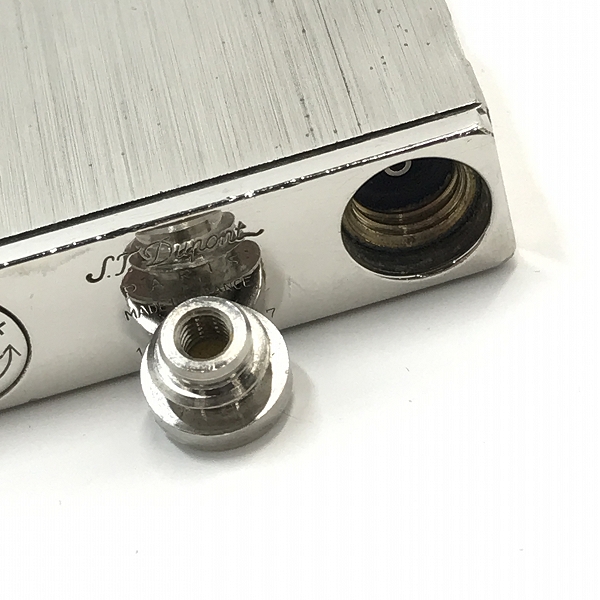 実際に弊社で買取させて頂いたS.T.Dupont/デュポン LIGNE 2/ライン2 ヘアライン パラディウム ガスライターの画像 6枚目