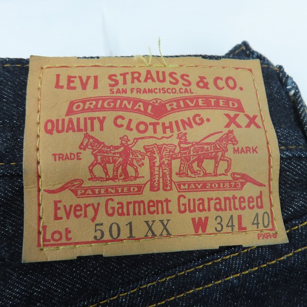 実際に弊社で買取させて頂いたLEVIS/リーバイス 501XX 刻印555 復刻 米国製 98年製 デニムパンツ 501-0003/W34L40の画像 3枚目