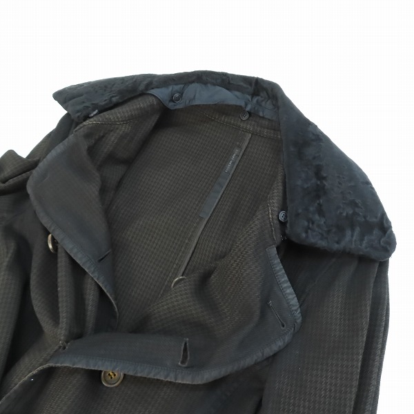 実際に弊社で買取させて頂いたkiminori morishita/キミノリモリシタ 千鳥格子柄 コート 7649304-1/48の画像 2枚目