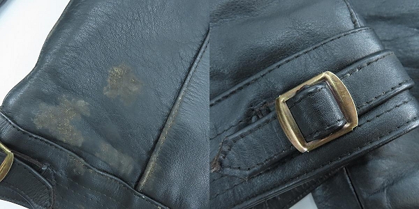 実際に弊社で買取させて頂いたLewis Leathers/ルイスレザー GENUINE HIDE 80s ヴィンテージ ライダース/38の画像 9枚目