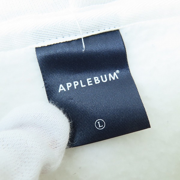 実際に弊社で買取させて頂いたAPPLEBUM/アップルバム ペイズリー ボックスロゴ プルオーバーパーカー ネイビー/Lの画像 2枚目