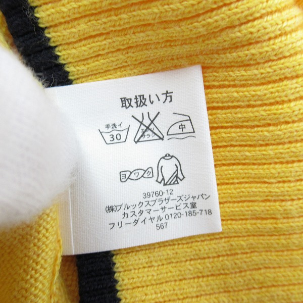 実際に弊社で買取させて頂いたBrooks brothers/ブルックスブラザーズ 長袖ニット イエロー/Lの画像 4枚目