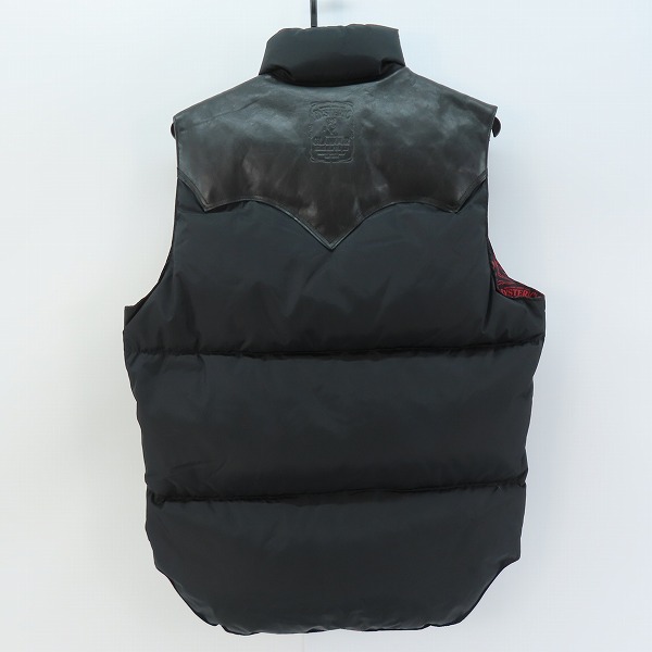 実際に弊社で買取させて頂いたHYSTERIC GLAMOUR×Rocky Mountain Featherbed/ヒステリックグラマー レザーヨーク ダウンベスト 0234AV01 Mの画像 1枚目