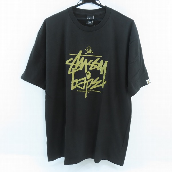 実際に弊社で買取させて頂いた【未使用】STUSSY×A BATHING APE/ステューシー×アベイシングエイプ 30周年記念 ロゴ Tシャツ L 