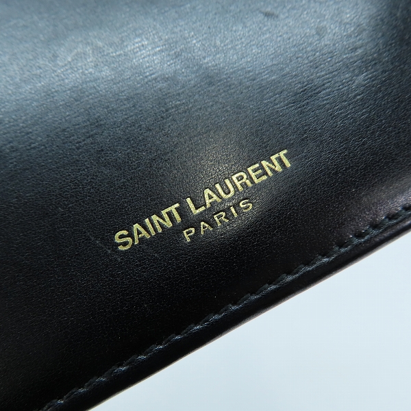 実際に弊社で買取させて頂いたSAINT LAURENT/サンローラン ラウンドジップ クラッチバッグの画像 7枚目