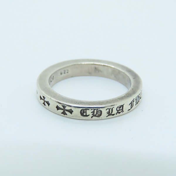 実際に弊社で買取させて頂いた【ギャラ付】CHROME HEARTS/クロムハーツ 3mm スペーサーリング FUCK YOU ｗ/1ダイヤ/16号の画像 4枚目