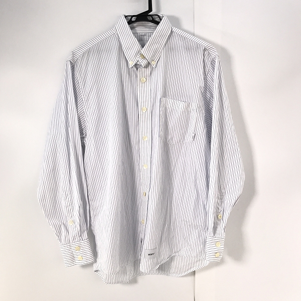 実際に弊社で買取させて頂いたWTAPS × THOMAS MASON/ダブルタップス × トーマス メイソン 20SS ストライプ柄シャツ 201TQDT-SHM03/1
