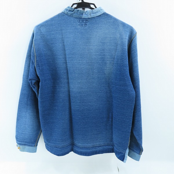 実際に弊社で買取させて頂いた【未使用】BLUE BLUE/ブルーブルー ハーフジップ 長袖 スウェット/Mの画像 1枚目