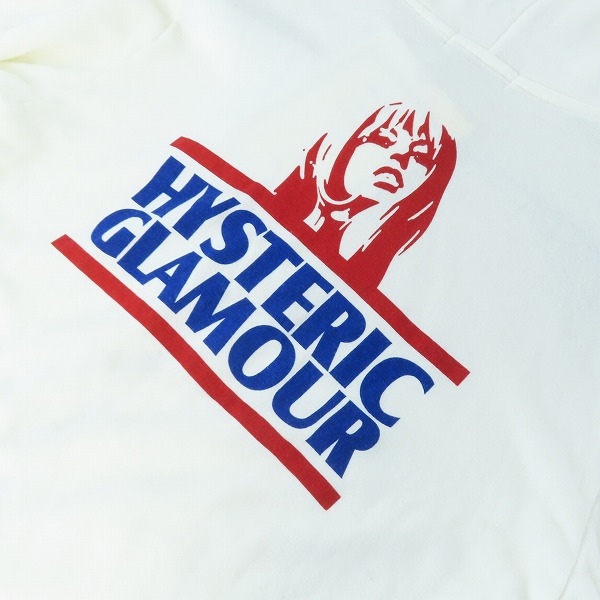 実際に弊社で買取させて頂いたHYSTERIC GLAMOUR/ヒステリックグラマー 背面 ロゴプリント ジップアップ パーカー 0223CF03/Mの画像 2枚目