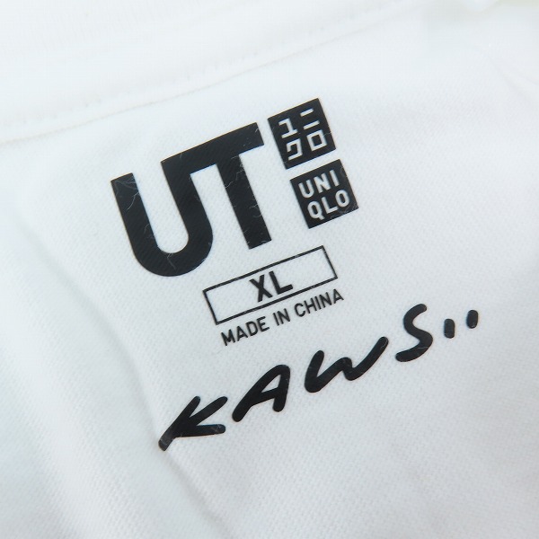 実際に弊社で買取させて頂いた【未使用】UNIQLO×KAWS/ユニクロ×カウズ キャラデザイン Tシャツ /XLの画像 2枚目
